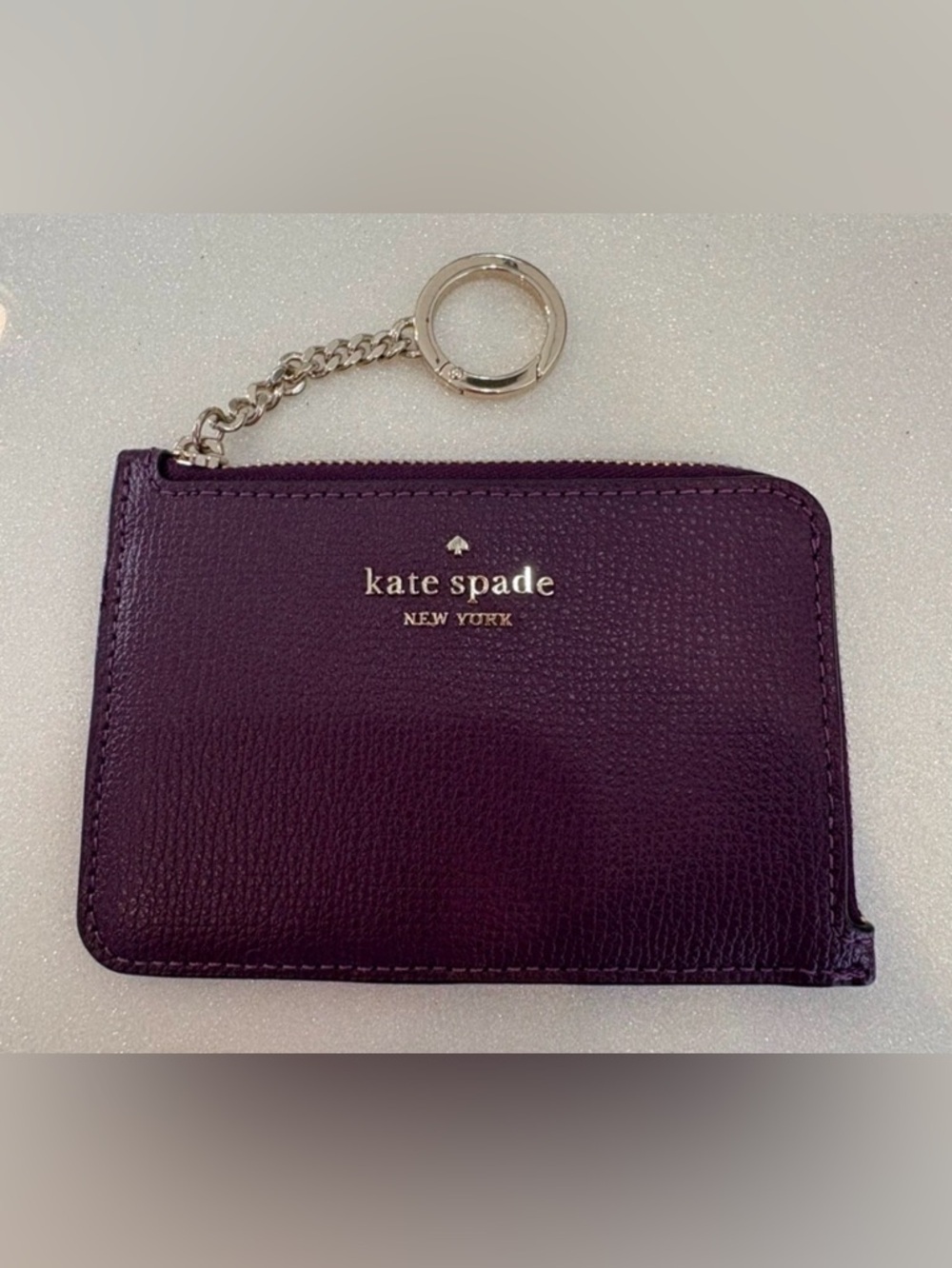 Kate Spade New York Darcy Medium Zip Card Holder Ripe Plum